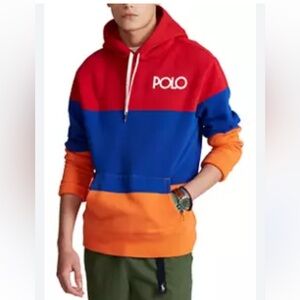 Polo Ralph Lauren Men's Color-Blocked Fleece Pullover Hoodie Sweatshirt